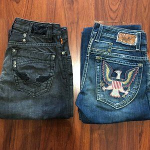 NEW AUTHENTIC ROBINS JEANS SZ 31 BUNDLE BIRD